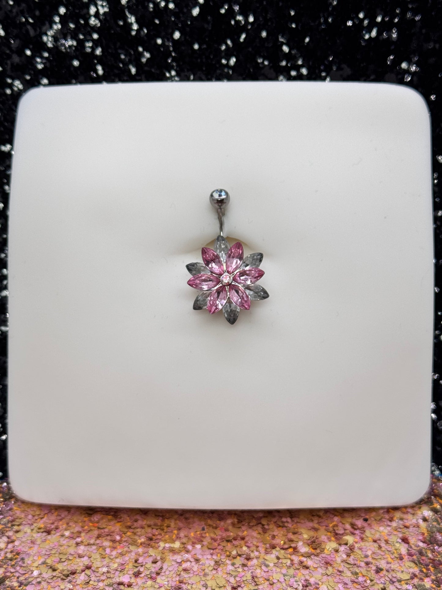 Heidi flower belly ring