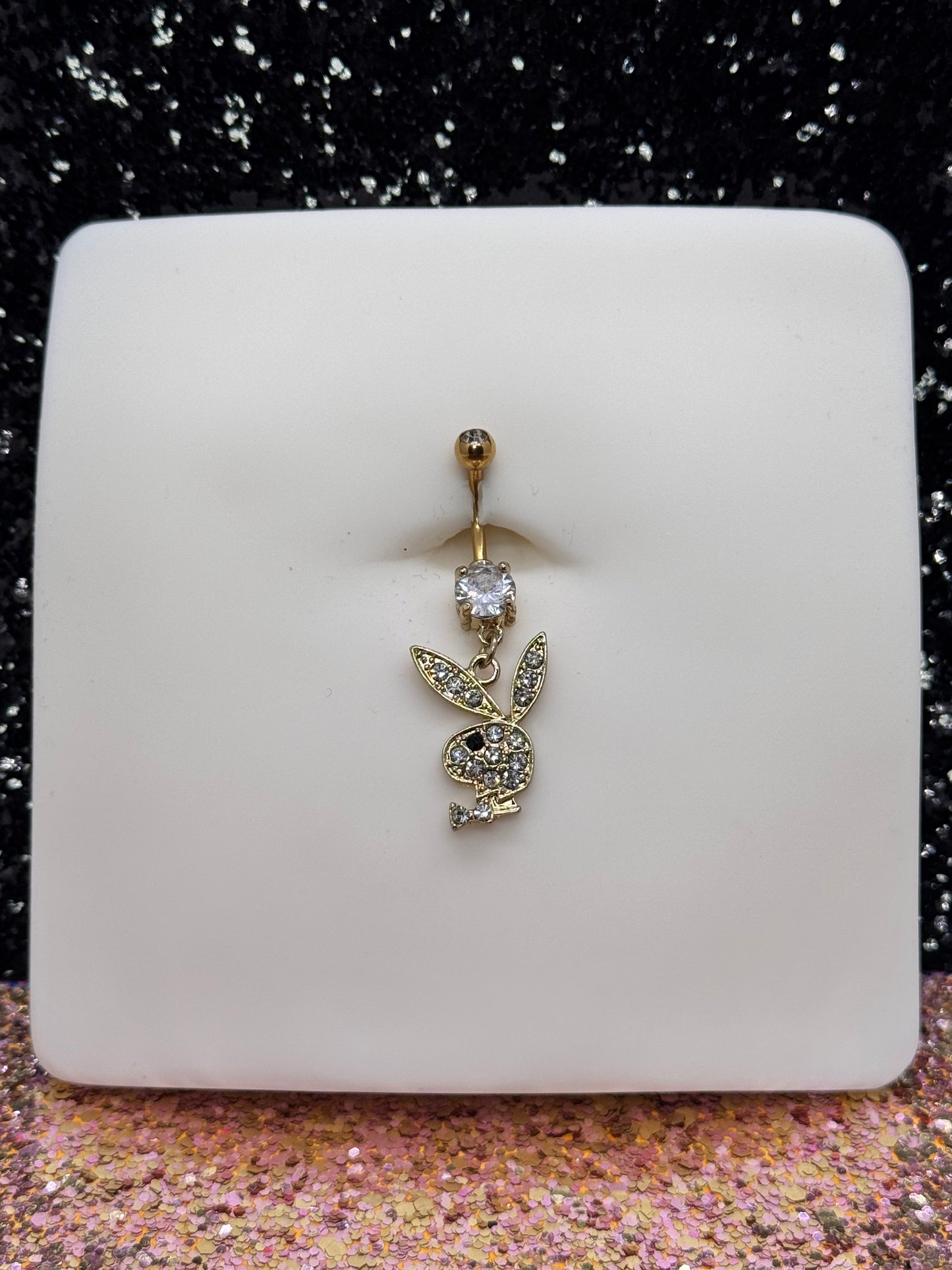 Icy bunny belly ring