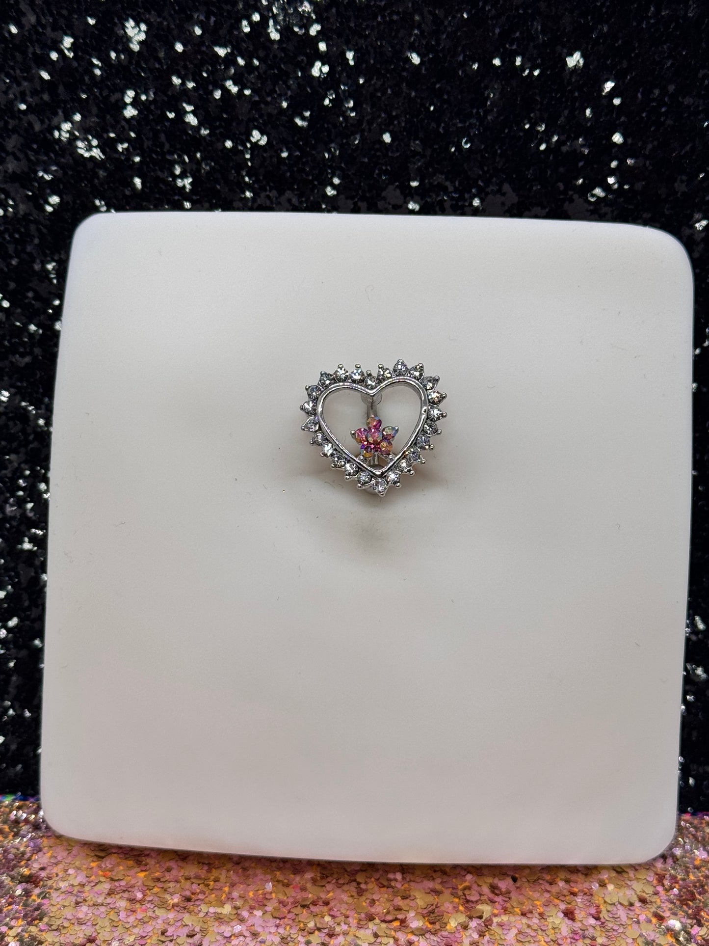 Heart star belly ring