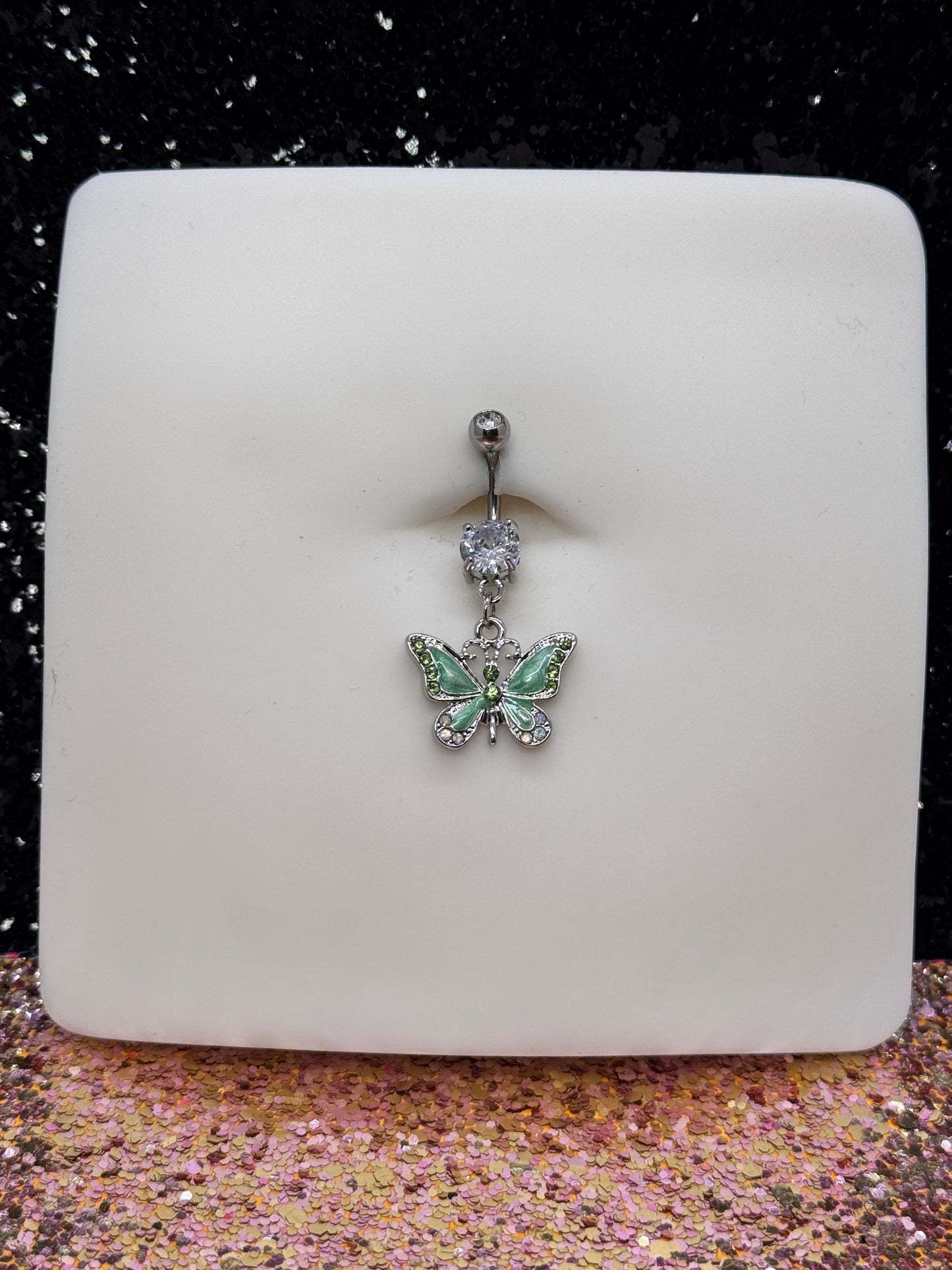 Janet butterfly belly ring
