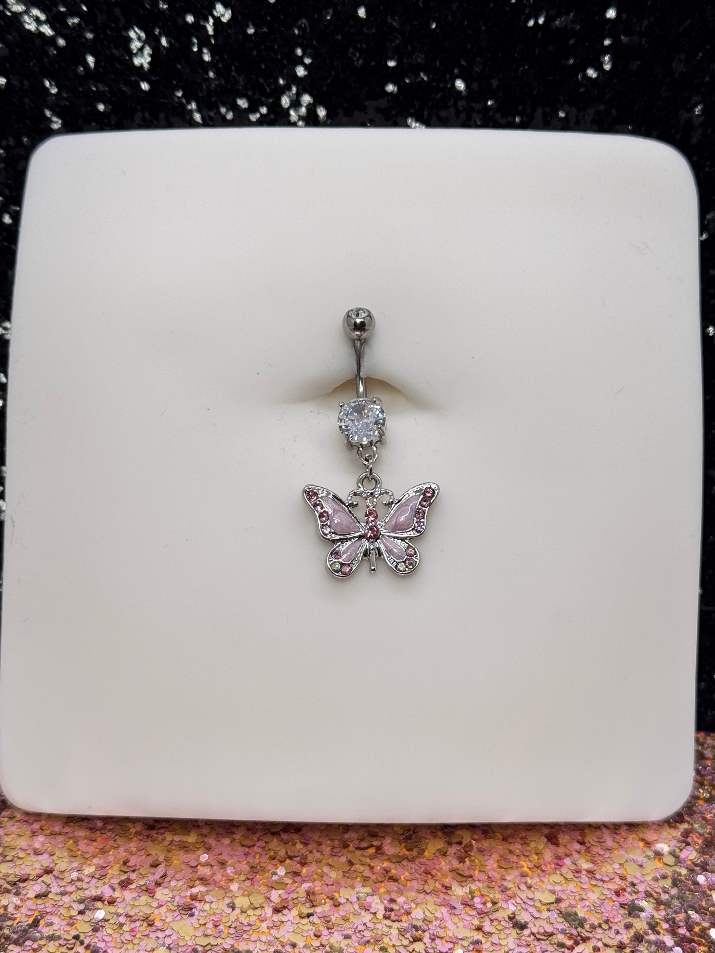 Janet butterfly belly ring