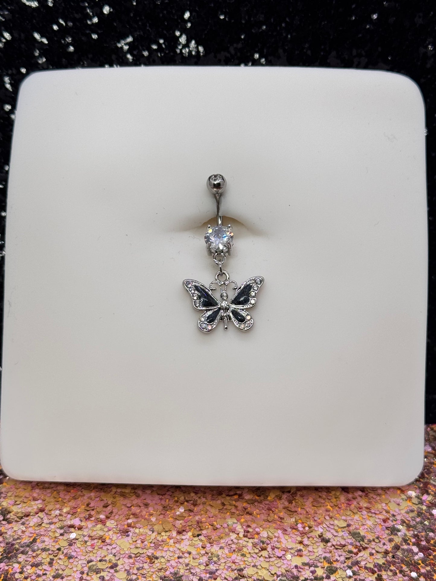 Janet butterfly belly ring