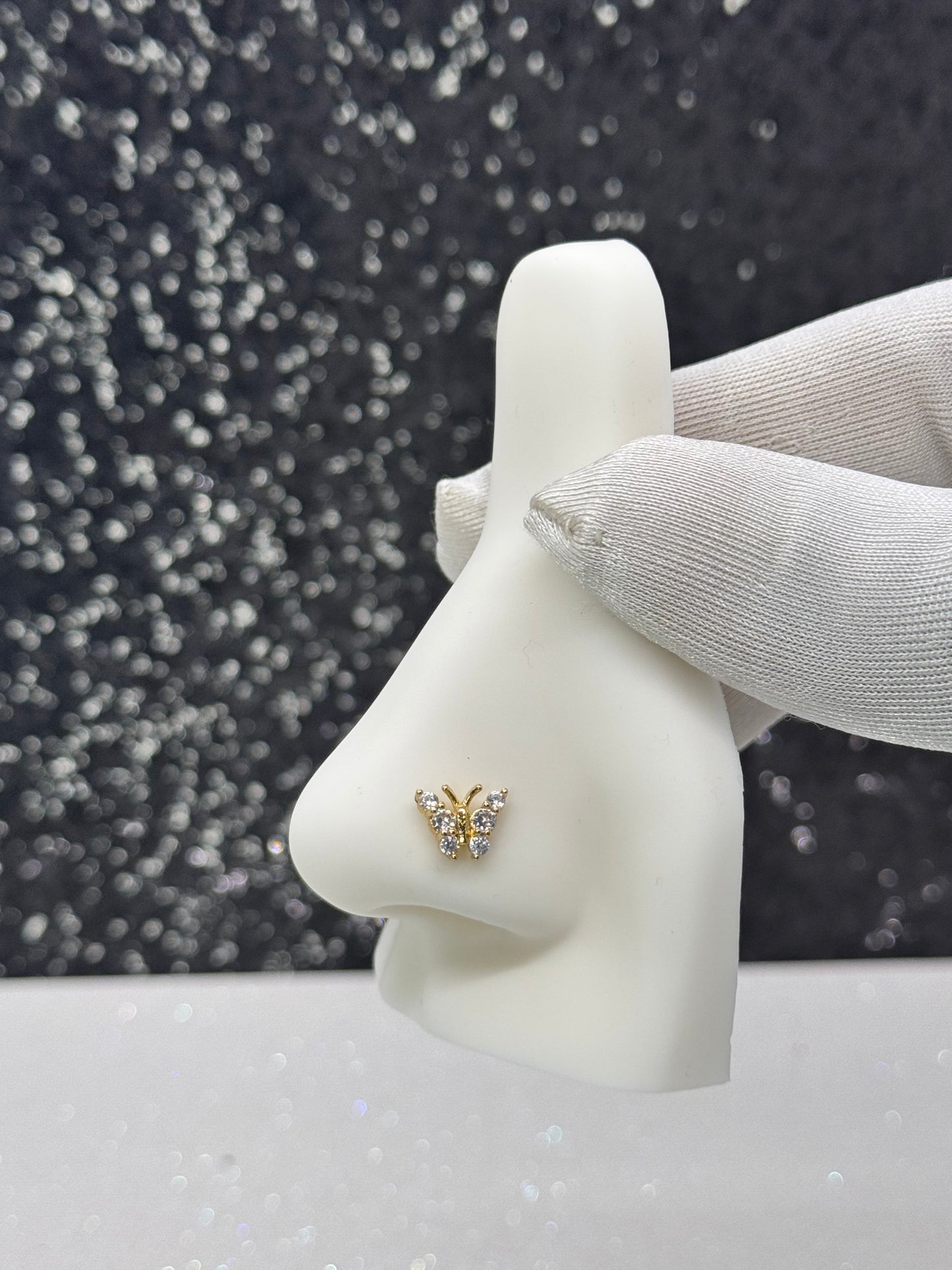 Heidi butterfly nose ring