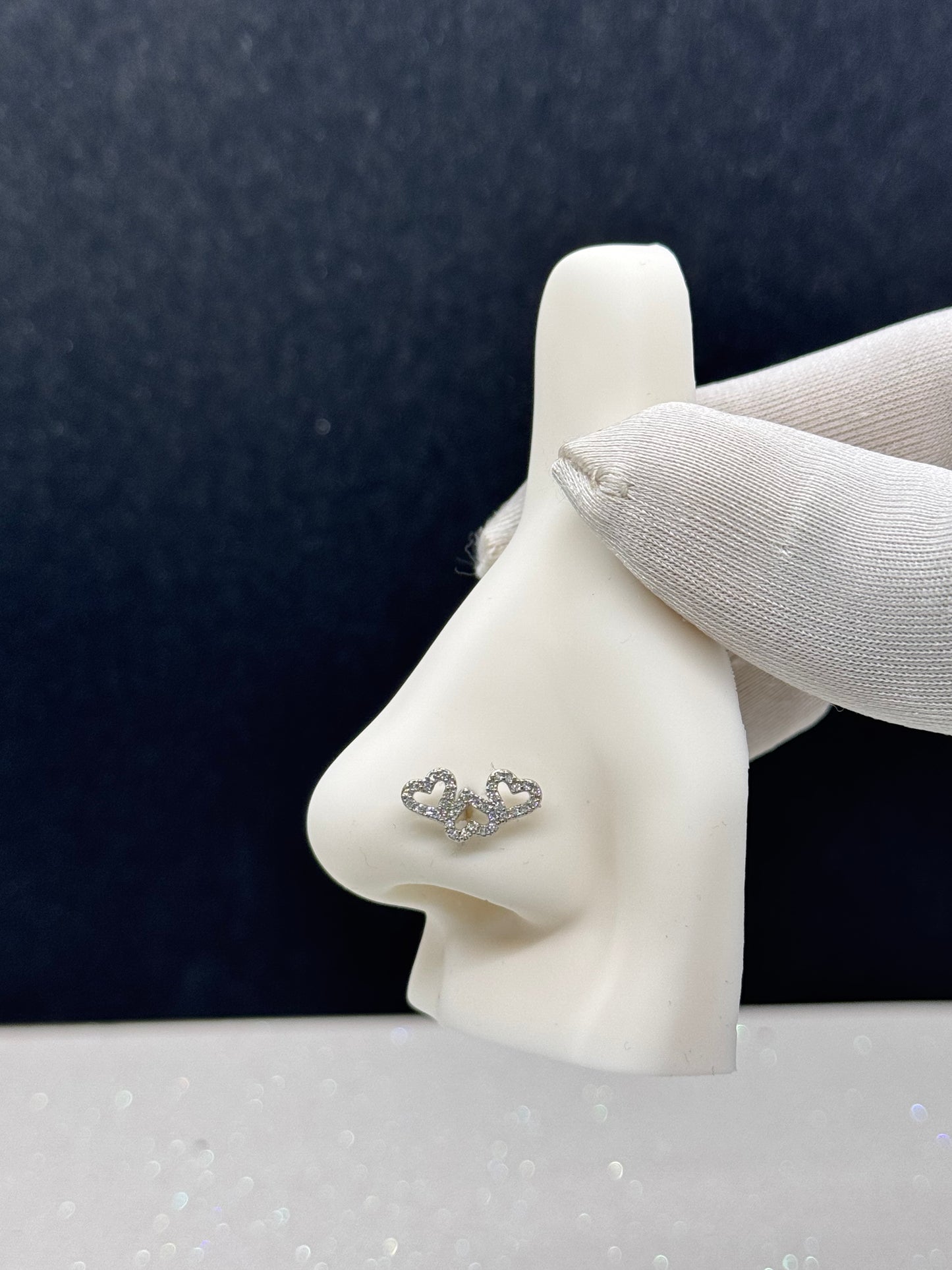 Tracy heart nose ring