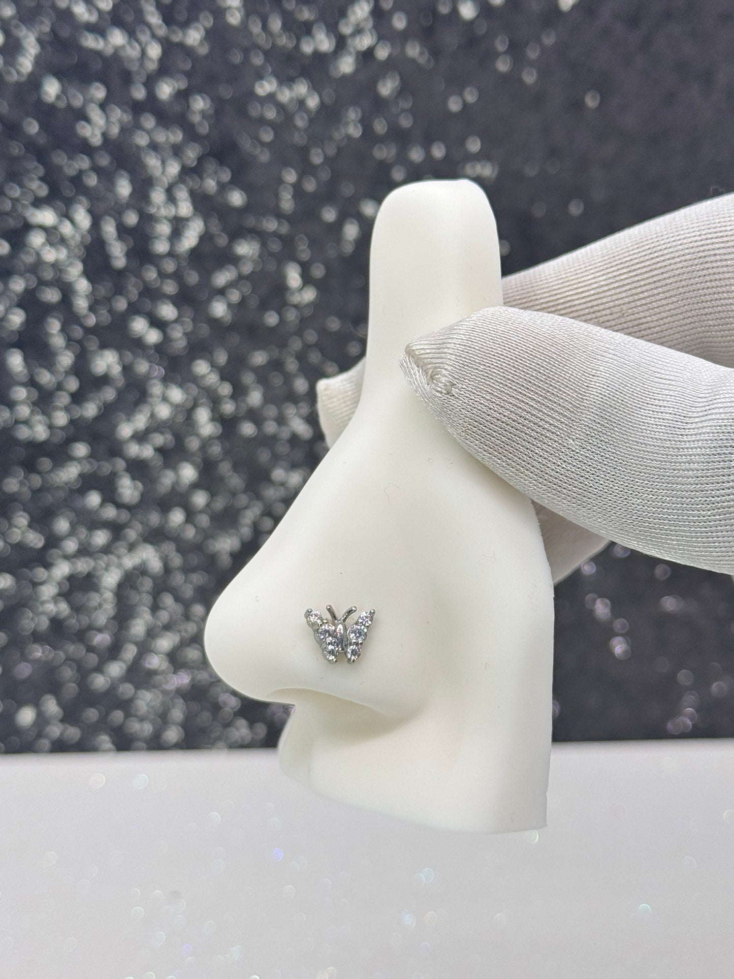 Heidi butterfly nose ring