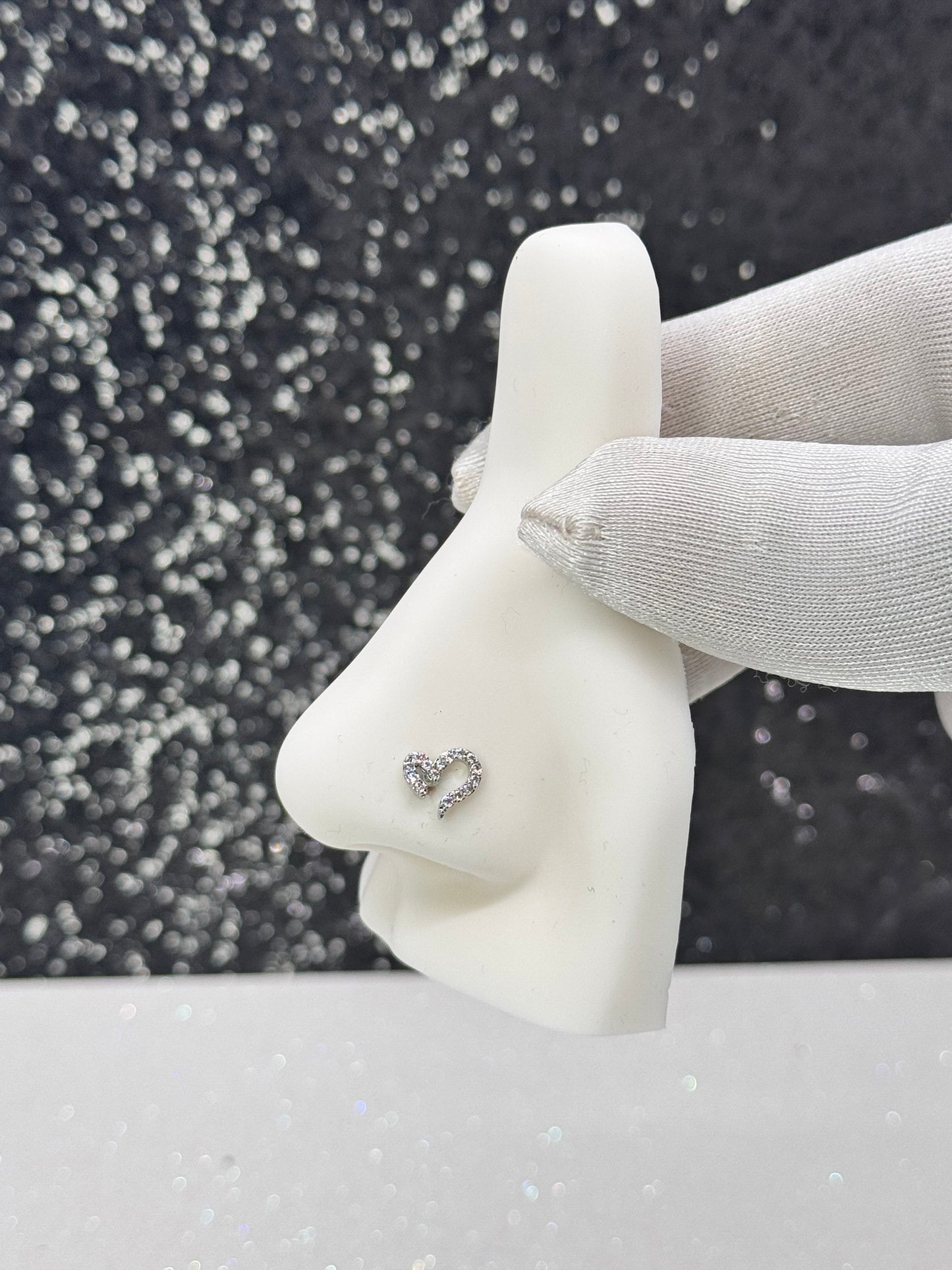 Nicole heart nose ring